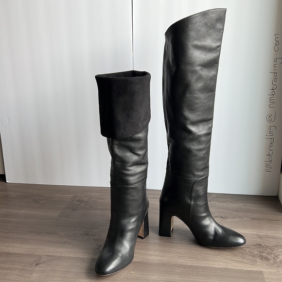 Stuart Weitzman size 10M soft genuine black leather made in Spain knee hi boots - Picture 14 of 16